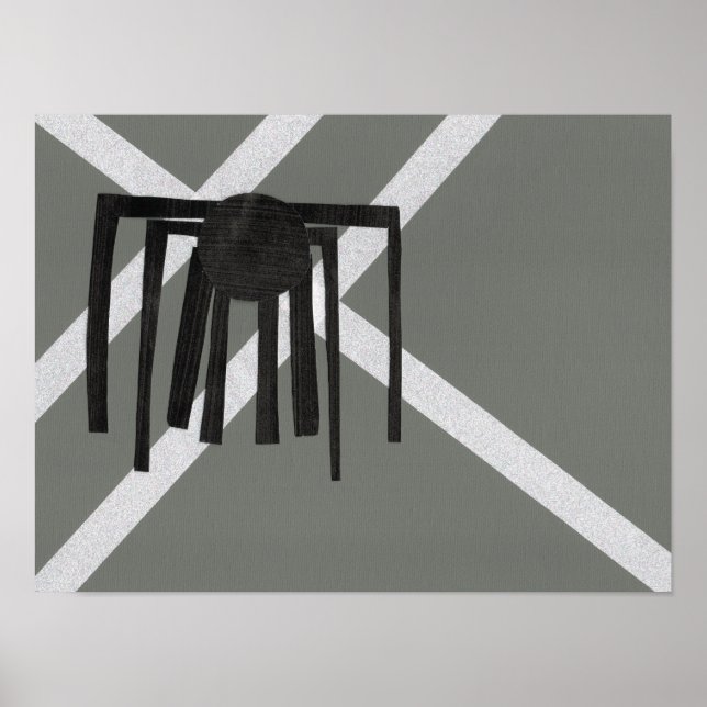Geometric Spider Design Poster (Front)