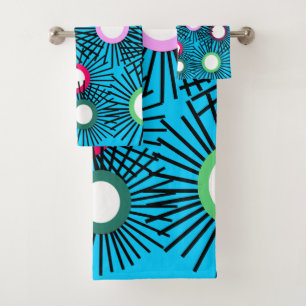 Geometric Spike Balls Bath Towel Set