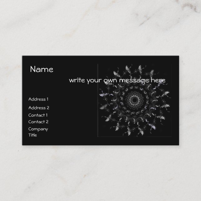 Geometric spiral business card (Front)