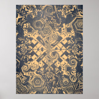 Geometric Spiral Patterns Poster