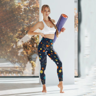 Geometric Splash Capri Leggings