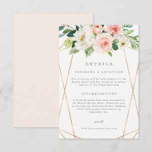 Geometric Spring Romance Details Card