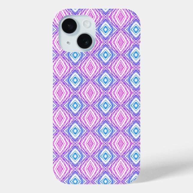 Geometric Square & Diamond Case-Mate iPhone Case (Back)