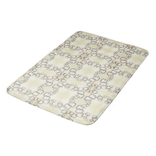 Geometric Square Pattern Blanket Bath Mat