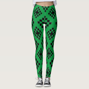 Geometric Square Pattern Mosaic  Leggings
