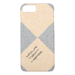 Geometric Squares Grey Peach Case-Mate iPhone Case