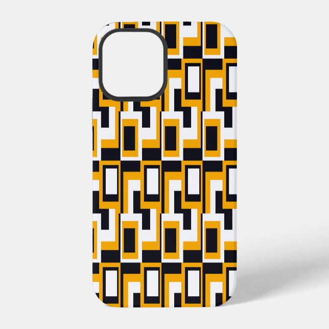 Geometric Squares: Seamless Print iPhone Case (Back)
