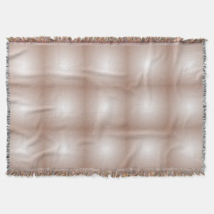 Geometric Squares with Mocha Mousse Gradient White Throw Blanket