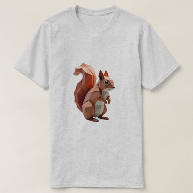 Geometric Squirrel T-Shirt (Design Front)