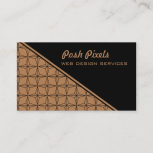 Geometric Star Business Card, Golden Honey Card