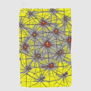 Geometric Star Grid – Premium Golf Towel