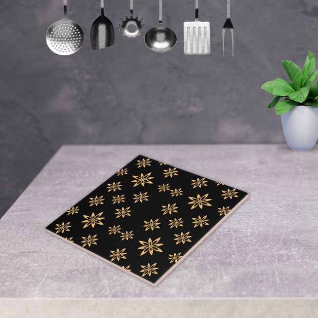 Geometric Star-like Petal Flower Repeating Pattern Tile (Creator Uploaded)
