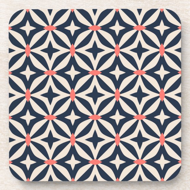 Geometric Star Pattern Coaster (Front)