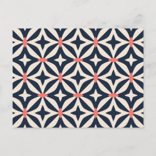 Geometric Star Pattern Holiday Postcard