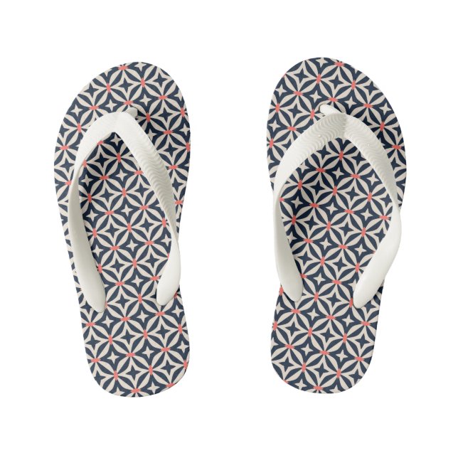 Geometric Star Pattern Kid's Jandals (Footbed)