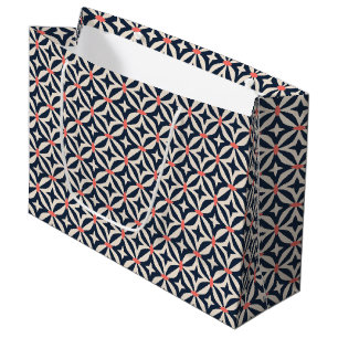 Geometric Star Pattern Large Gift Bag