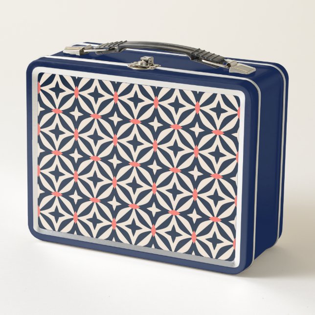 Geometric Star Pattern Metal Lunch Box (Front)