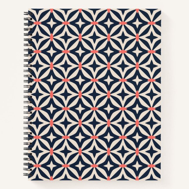Geometric Star Pattern Notebook (Front)