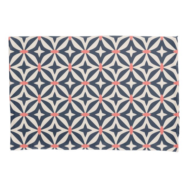 Geometric Star Pattern Pillowcase (Front-Left)