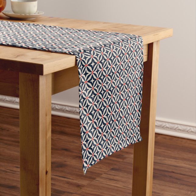 Geometric Star Pattern Short Table Runner (In Situ)