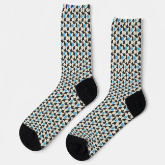 Geometric Star Tile - Traditional Blue Zellige  Socks