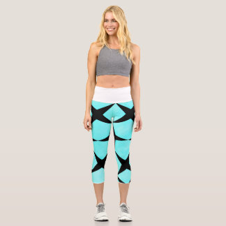 Geometric Stars Capri Leggings