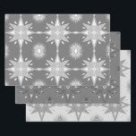 Geometric Stars Grayscale Grey Black White Wrapping Paper Sheet<br><div class="desc">Hope you like this hand made paper variety pack.  Check out my shop for lots more colours and patterns and let me know if you'd like something customised.</div>