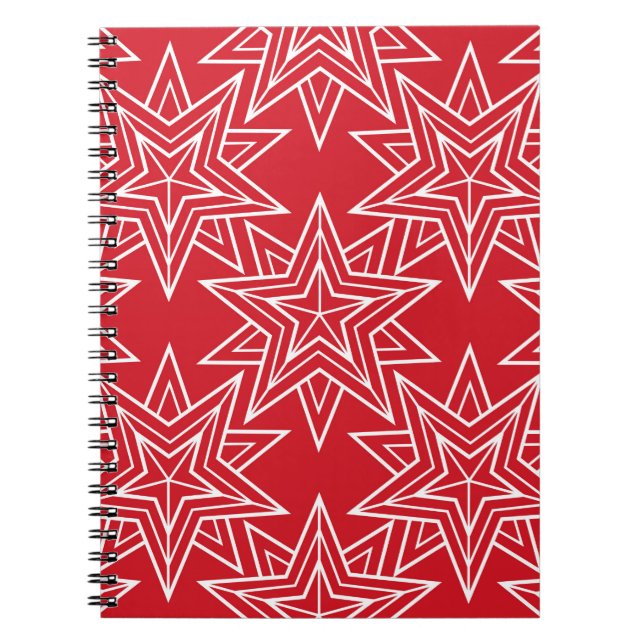 Geometric stars,  vintage seamless pattern,  chris notebook (Front)