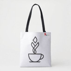 Geometric Steam Coffee Cup  – Minimalist Te Tote Bag