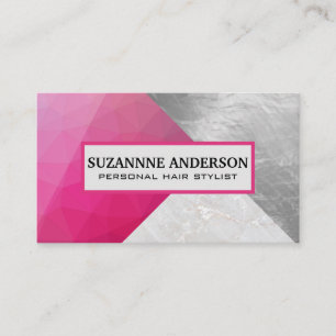Geometric Stone Foil Business Card