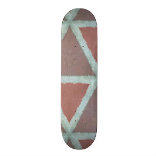 Geometric Stone Wall Skateboard