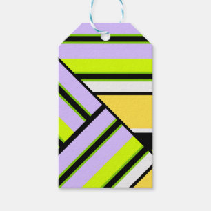 Geometric, stripe gift tags