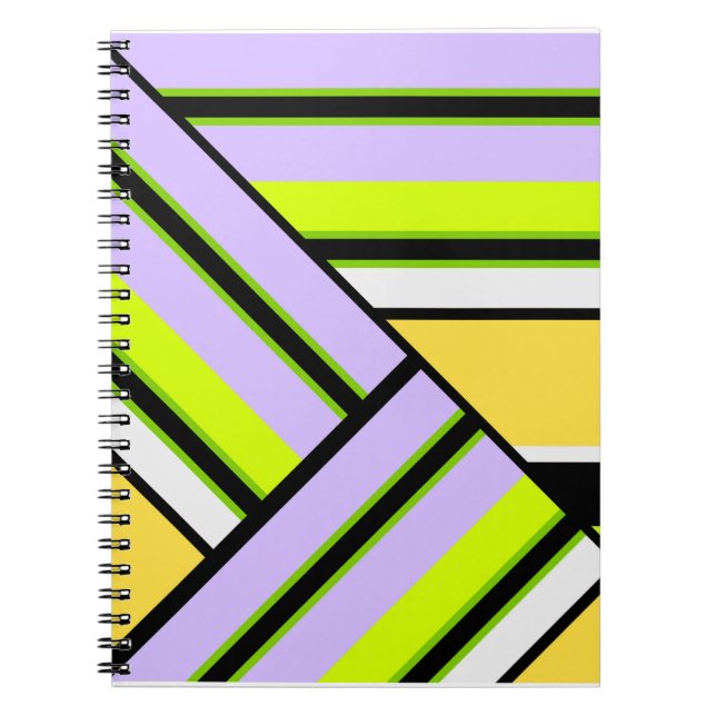 Geometric, stripe notebook (Front)