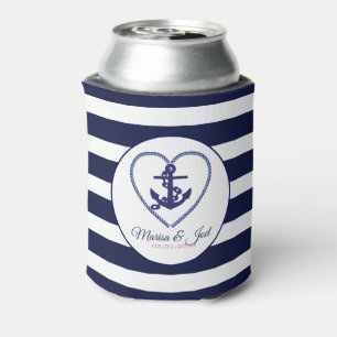 Geometric Stripes And Anchor Can Cooler