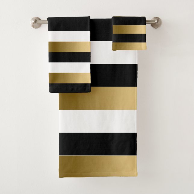 Geometric Stripes Bath Towel Set (Insitu)