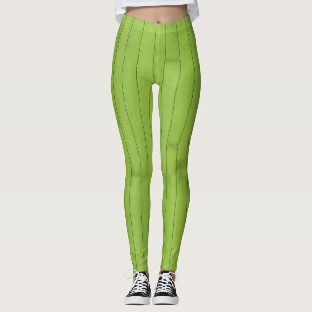 Geometric Structure of Green Shades Leggings (Front)
