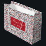 Geometric Style Sparkles Copper Metallic Wedding Large Gift Bag<br><div class="desc">Beautiful Invitation to celebrate Special occasions and festivals comes with digital and E-invitation as per your request. We would love to replicate our designs to make multiple products like rsvp cards, labels envelopes, and more. Customisation is available for ready to print on request at info@shamaurcreatif@gmail.com. Look Forward to hearing from...</div>