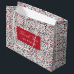 Geometric Style Sparkles Copper Metallic Wedding Large Gift Bag<br><div class="desc">Beautiful Invitation to celebrate Special occasions and festivals comes with digital and E-invitation as per your request. We would love to replicate our designs to make multiple products like rsvp cards, labels envelopes, and more. Customisation is available for ready to print on request at info@shamaurcreatif@gmail.com. Look Forward to hearing from...</div>