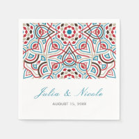 Geometric Style Sparkles Copper Metallic Wedding