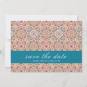 Geometric Style Sparkles Copper Metallic Wedding Save The Date