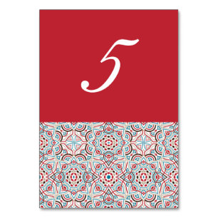 Geometric Style Sparkles Copper Metallic Wedding Table Number