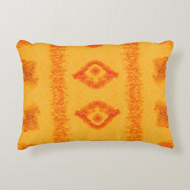 Geometric Stylish Blue and Green Ethinc Pattern De Decorative Cushion (Front)