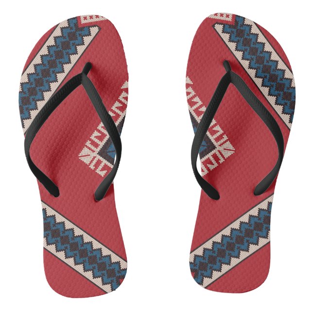 Geometric stylish classic cute-trendy colourful  jandals (Footbed)