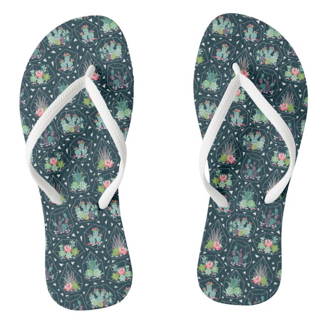 Geometric Succulents Pattern Jandals (Footbed)