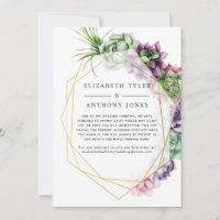 Geometric Succulents Wedding Reduced Guest List