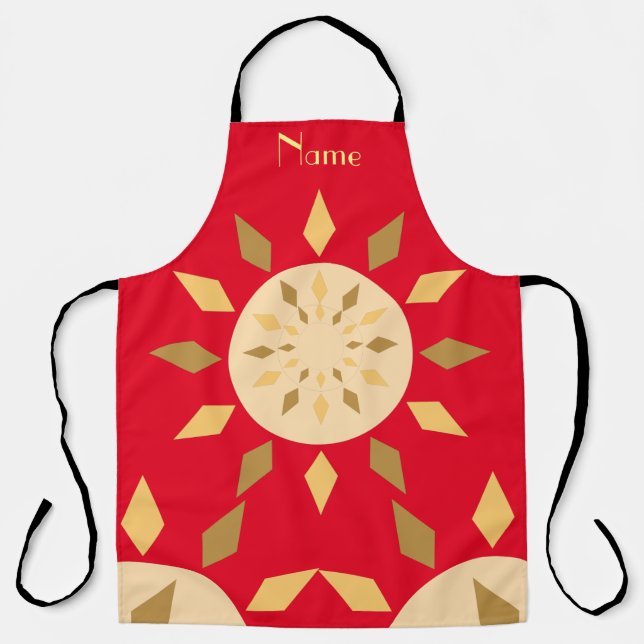 Geometric Sun  Circle Thunder_Cove  Apron (Front)