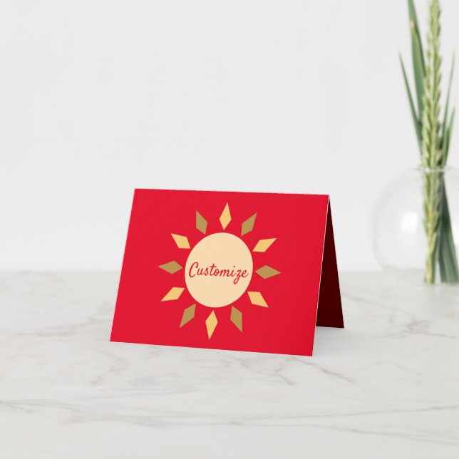 Geometric Sun  Circle Thunder_Cove Card (Front)