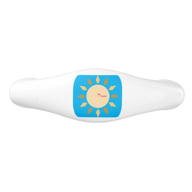 Geometric Sun Circle Thunder_Cove Ceramic Drawer Pull (Front)