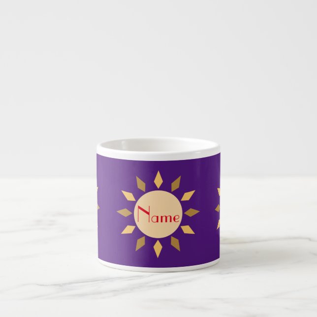 Geometric Sun  Circle Thunder_Cove   Espresso Cup (Front)