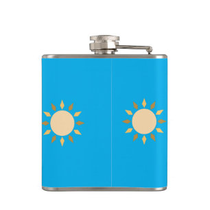 Geometric Sun Circle Thunder_Cove Hip Flask